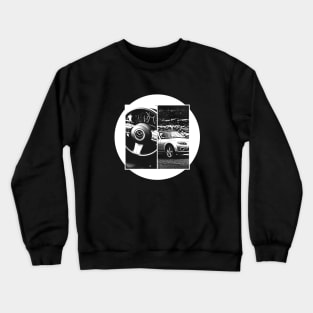 Mazda Miata MX-5 NC Black 'N White 5 (Black Version) Crewneck Sweatshirt